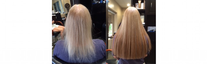 Blonde Extensions on Thin Hair